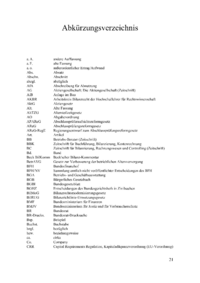 Dokument Abkürzungsverzeichnis