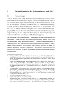 Dokument Ziel und Grundsätze der Rechnungslegung nach IFRS