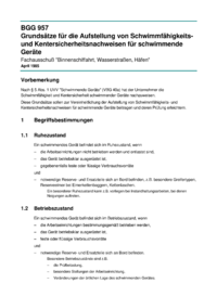 Dokument Grundsätze für die Aufstellung von Schwimmfähigkeits- und Kentersicherheitsnachweisen für schwimmend