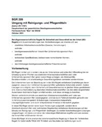 Dokument Umgang mit Reinigungs- und Pflegemitteln