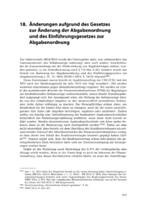 Dokument Änderungen aufgrund des Gesetzes zur Änderung der Abgabenordnung und des Einführungsgesetzes zur Abgabenordnung
