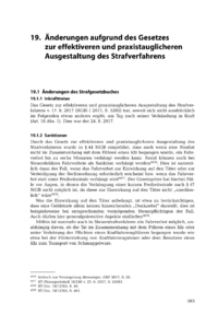 Dokument Änderungen aufgrund des Gesetzes zur effektiveren und praxistauglicheren Ausgestaltung des Strafverfahrens
