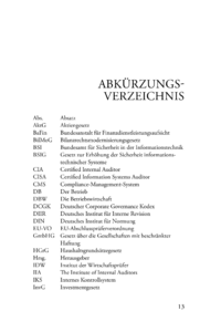 Dokument Abkürzungsverzeichnis