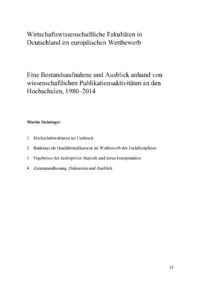 Dokument Wirtschaftswissenschaftliche Fakultäten in Deutschland im europäischen Wettbewerb