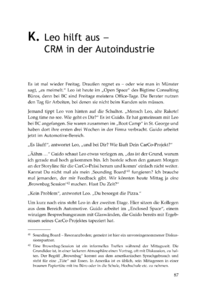 Dokument Leo hilft aus — CRM in der Autoindustrie