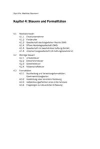 Dokument Steuern und Formalitäten