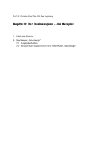 Dokument Der Businessplan – ein Beispiel