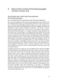 Dokument Warum ökonomische Entscheidungsregeln meistens nutzlos sind