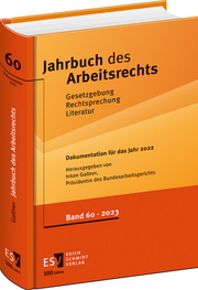 Jahrbuch des Arbeitsrechts – Gesetzgebung – Rechtsprechung – Literatur
Nachschlagewerk für Wissenschaft und Praxis
Band 60, Dokumentation für das Jahr 2022