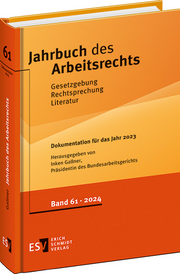 Jahrbuch des Arbeitsrechts – Gesetzgebung – Rechtsprechung – Literatur
Nachschlagewerk für Wissenschaft und Praxis
Band 61, Dokumentation für das Jahr 2023