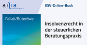 ESV-Online-Book Insolvenzrecht in der steuerlichen Beratungspraxis - Jahresabonnement &ndash;