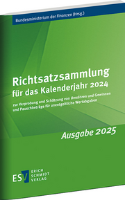 Richtsatzsammlung für das Kalenderjahr 2024 &ndash; zur Verprobung und Schätzung von Umsätzen und Gewinnen und Pauschbeträge für unentgeltliche Wertabgaben