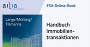 ESV-Online-Book Handbuch Immobilientransaktionen - Jahresabonnement &ndash;