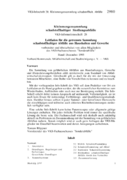 VKS-Infoschrift 28: Kleinmengensammlung schadstoffhaltiger Abflle